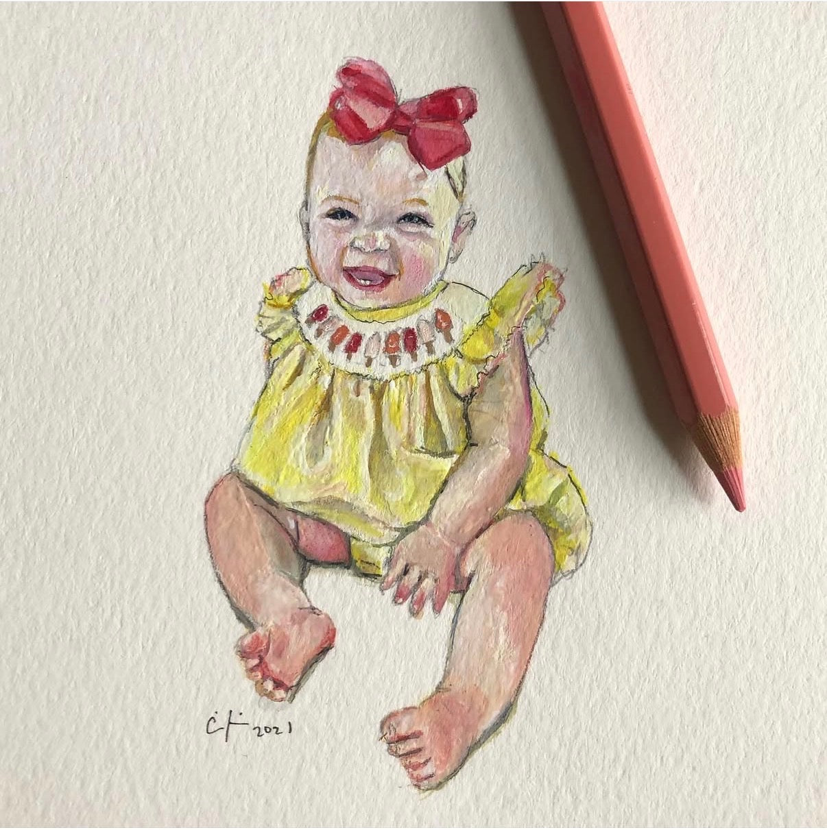 6x6in Young Child/Baby Portrait